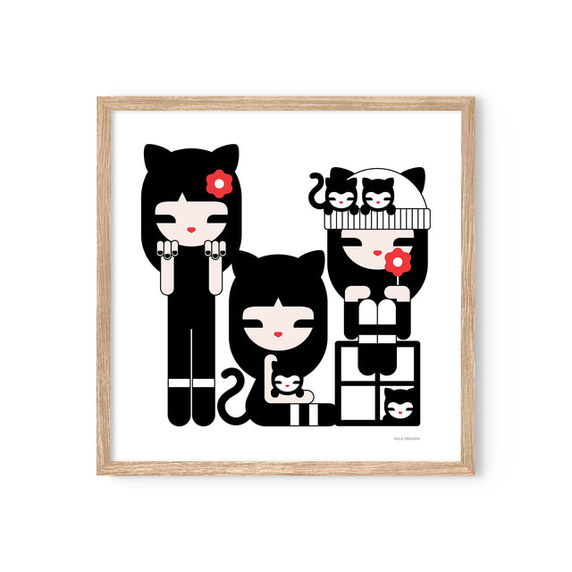 Three Cats Friendship