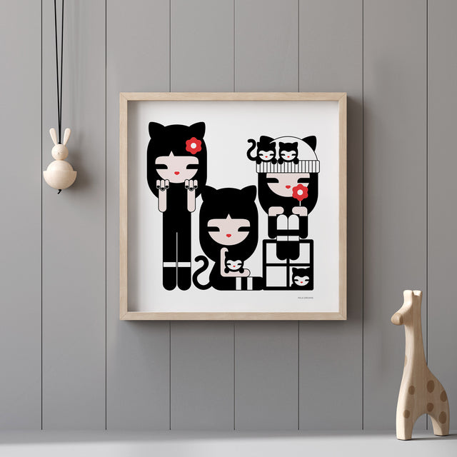 Three Cats Friendship