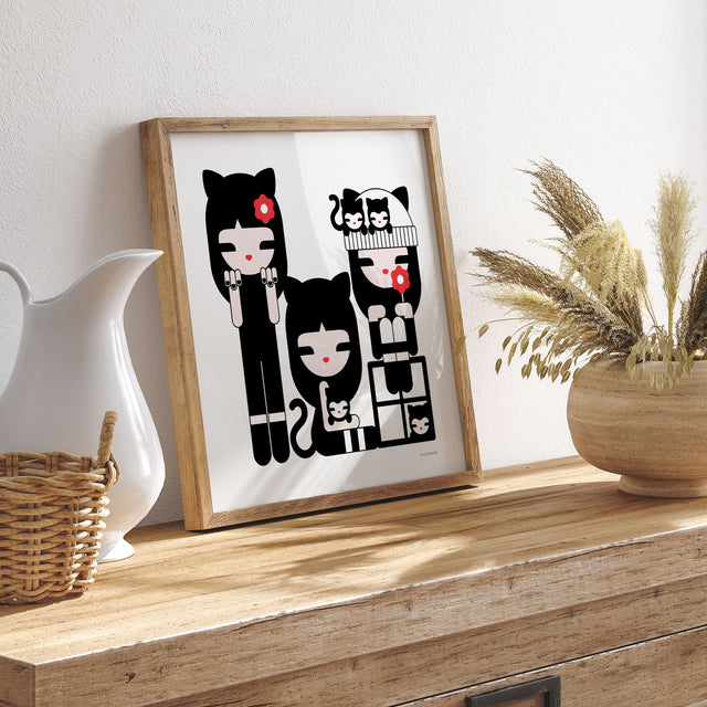 Three Cats Friendship
