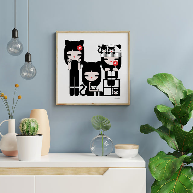 Three Cats Friendship