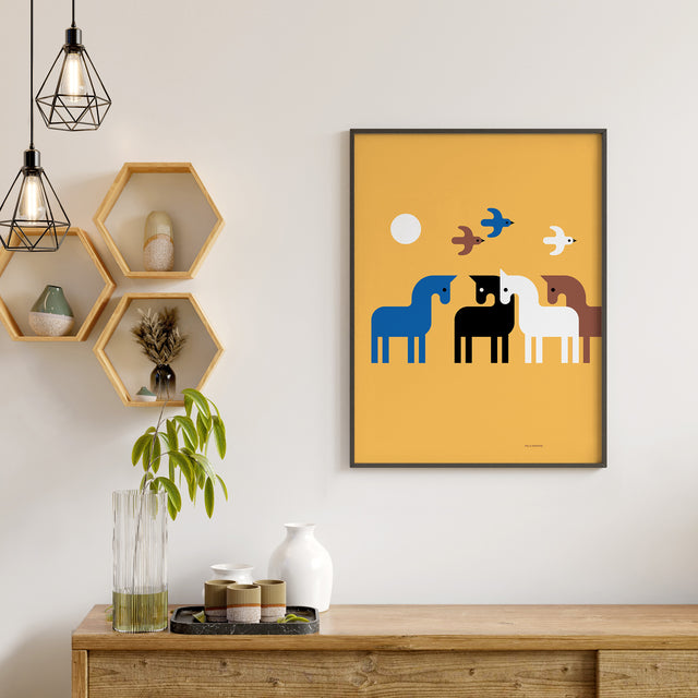Birds and Horses - Yellow