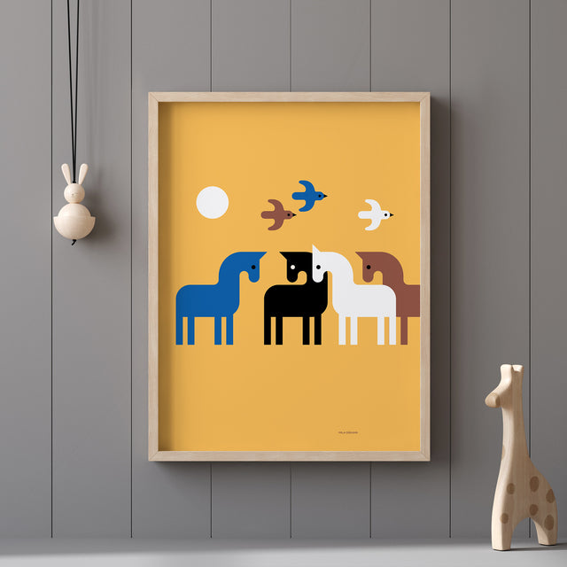 Birds and Horses - Yellow