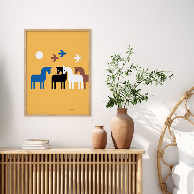 Birds and Horses - Yellow