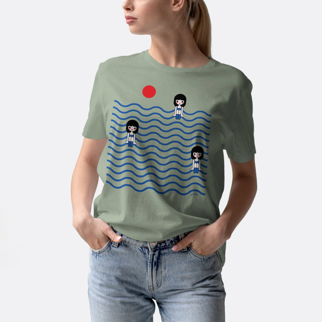 Three Girls in Ocean Classic Fit T-Shirt