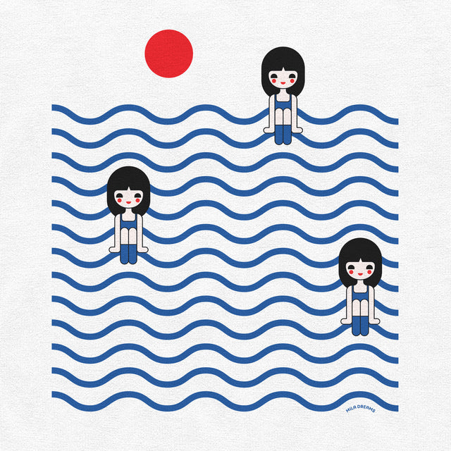 Three Girls in Ocean Classic Fit T-Shirt