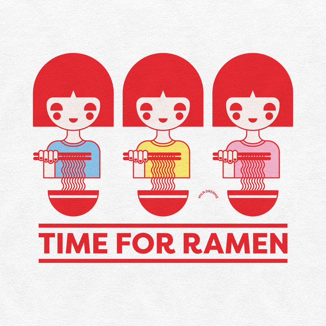 Time For Ramen Red Youth T-Shirt