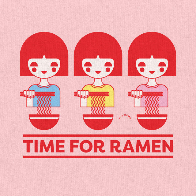 Time For Ramen Red Youth T-Shirt