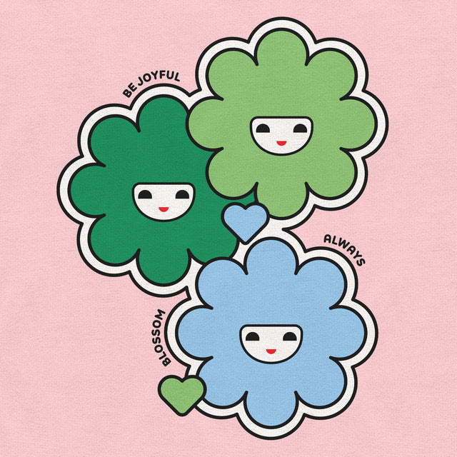 Happy Flowers Green Youth T-Shirt