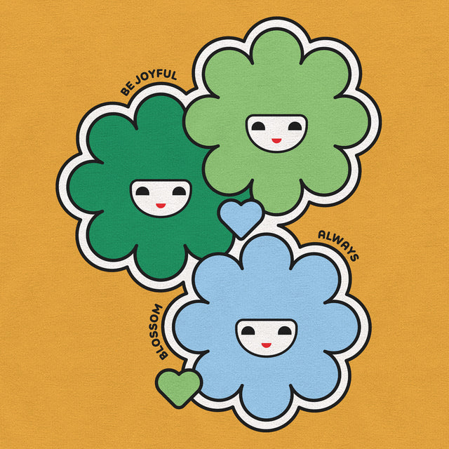 Happy Flowers Green Youth T-Shirt