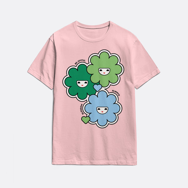 Happy Flowers Green Youth T-Shirt