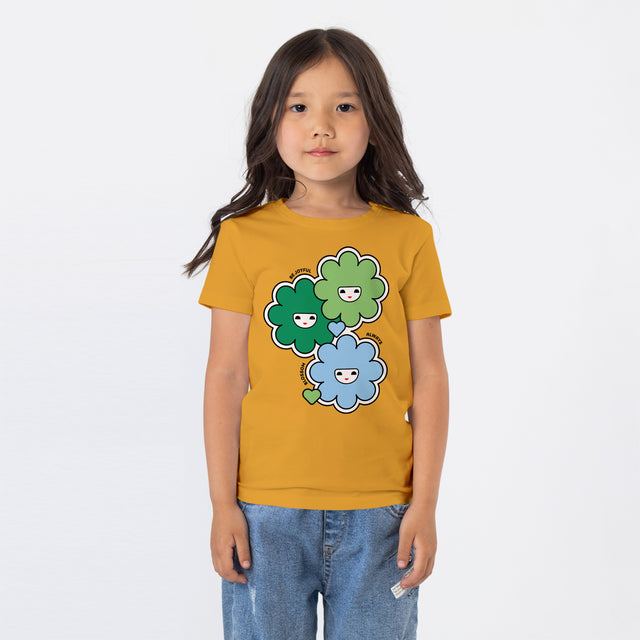 Happy Flowers Green Youth T-Shirt