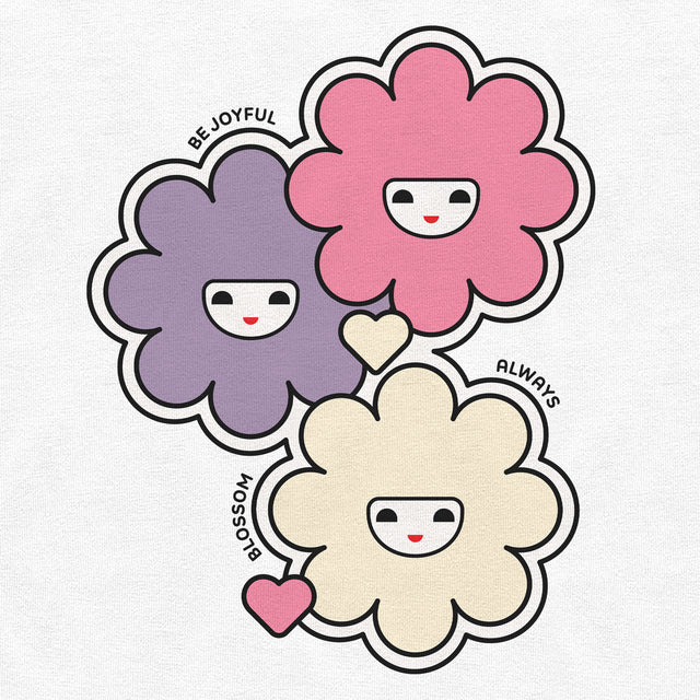 Happy Flowers Pink Youth T-Shirt