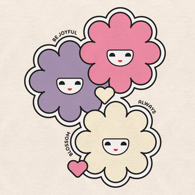 Happy Flowers Pink Youth T-Shirt