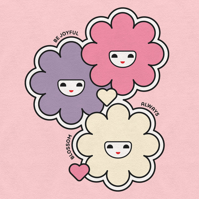 Happy Flowers Pink Youth T-Shirt