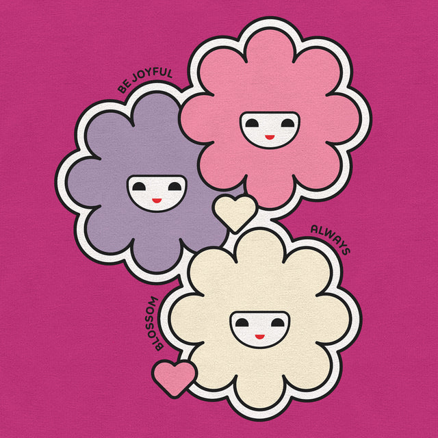 Happy Flowers Pink Youth T-Shirt
