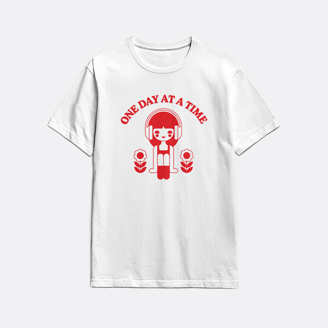 One Day at a Time Red Graphic Youth T-Shirt