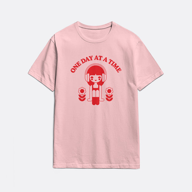 One Day at a Time Red Graphic Youth T-Shirt