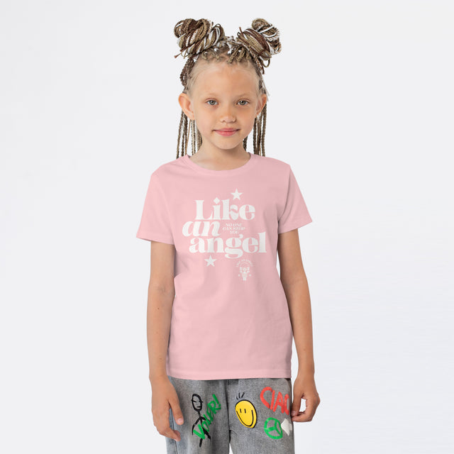 Like An Angel White Graphic Youth T-Shirt