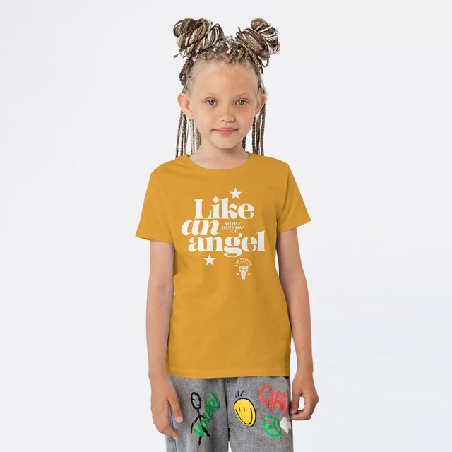 Like An Angel White Graphic Youth T-Shirt