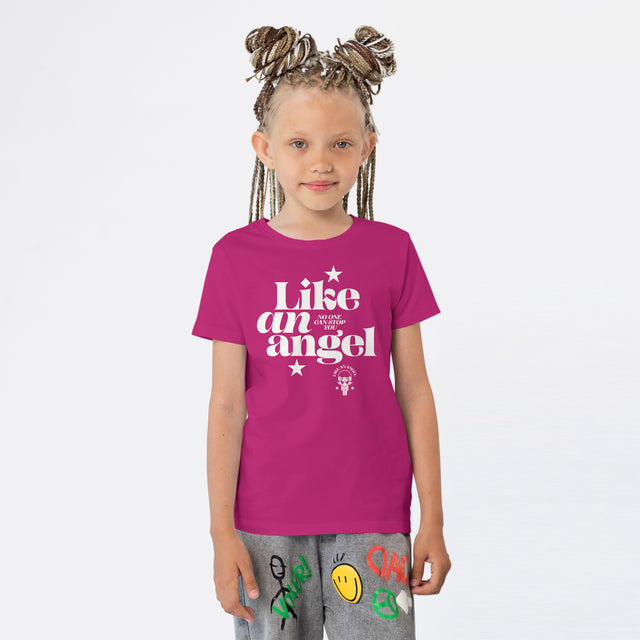 Like An Angel White Graphic Youth T-Shirt