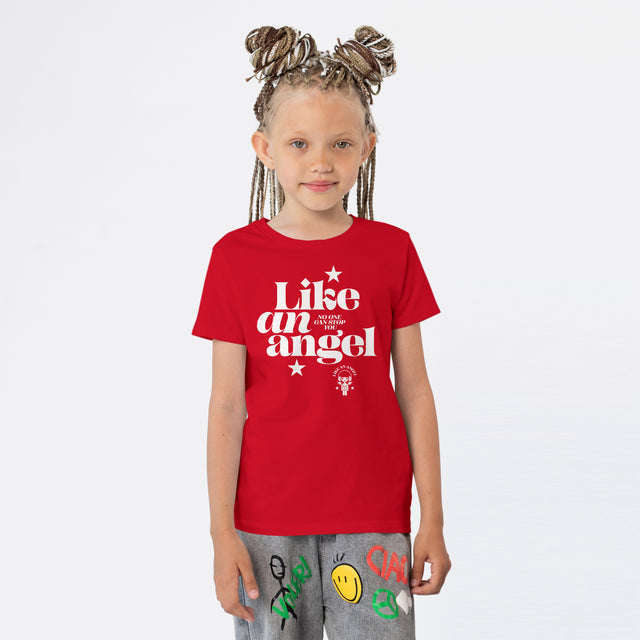 Like An Angel White Graphic Youth T-Shirt