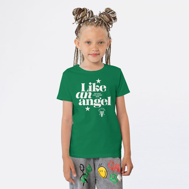 Like An Angel White Graphic Youth T-Shirt