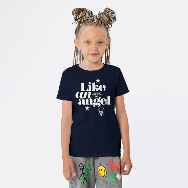Like An Angel White Graphic Youth T-Shirt