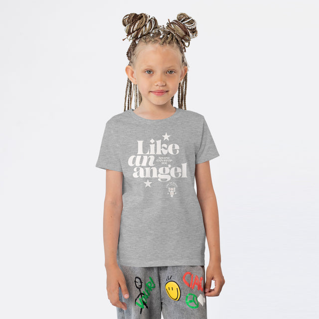 Like An Angel White Graphic Youth T-Shirt