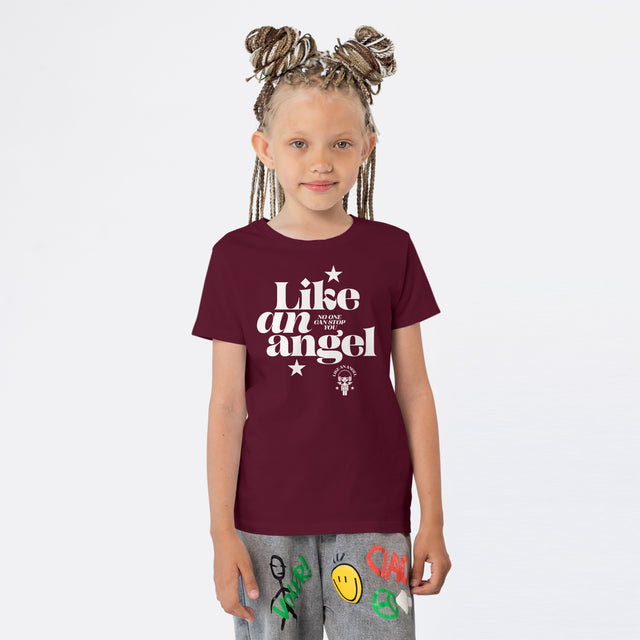 Like An Angel White Graphic Youth T-Shirt