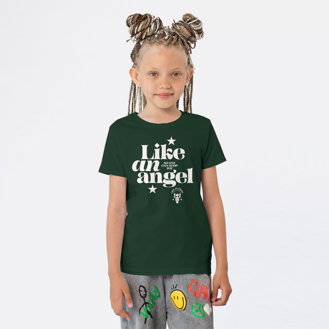 Like An Angel White Graphic Youth T-Shirt