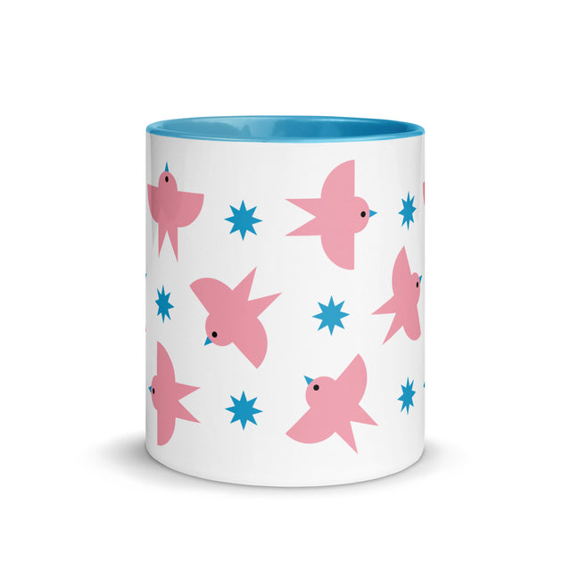 Modern Pink Bird Mug