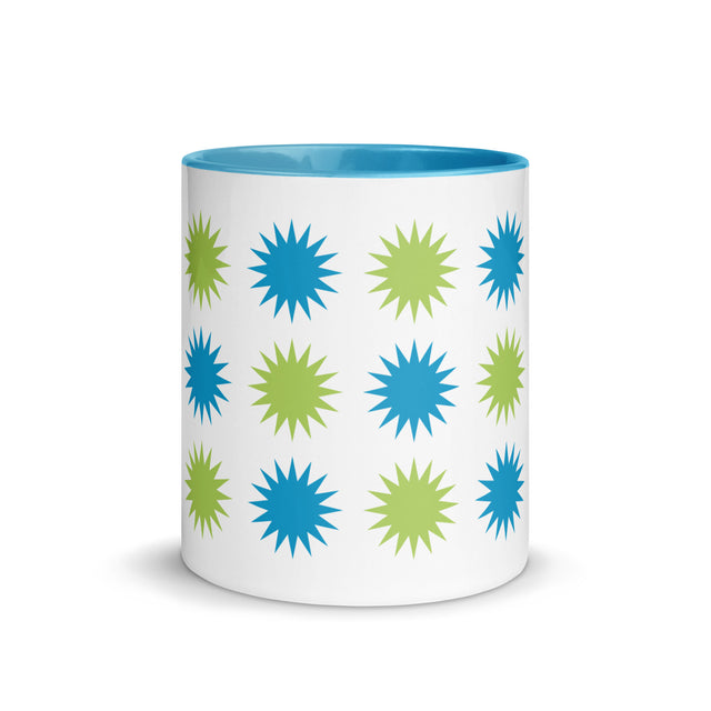 Blue & Green Stars Pattern Mug