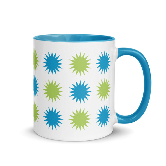 Blue & Green Stars Pattern Mug