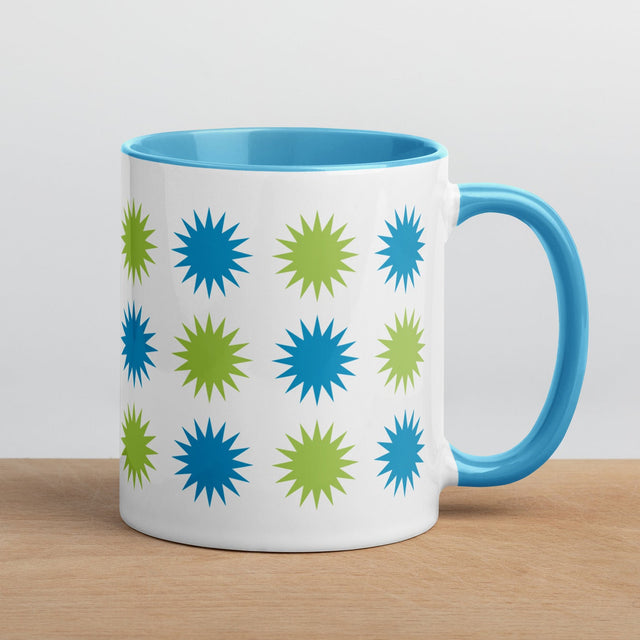 Blue & Green Stars Pattern Mug