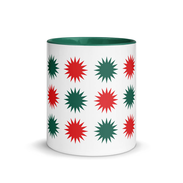 Red & Green Stars Pattern Mug
