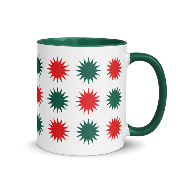Red & Green Stars Pattern Mug