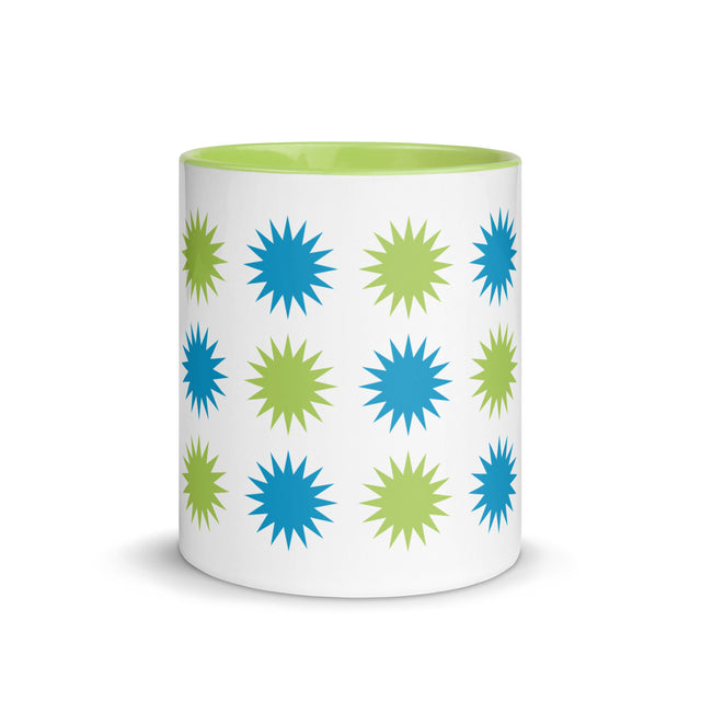 Blue & Green Stars Pattern Mug