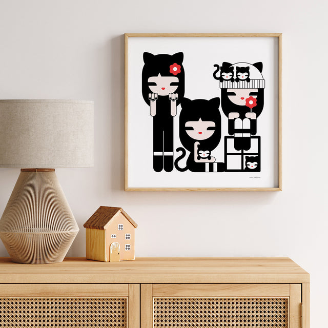 Three Cats Friendship