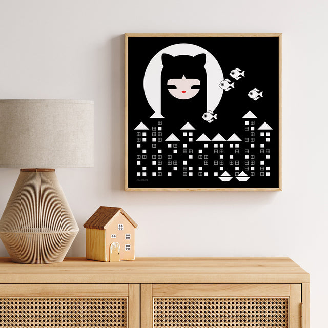 Cat in the Moonlight