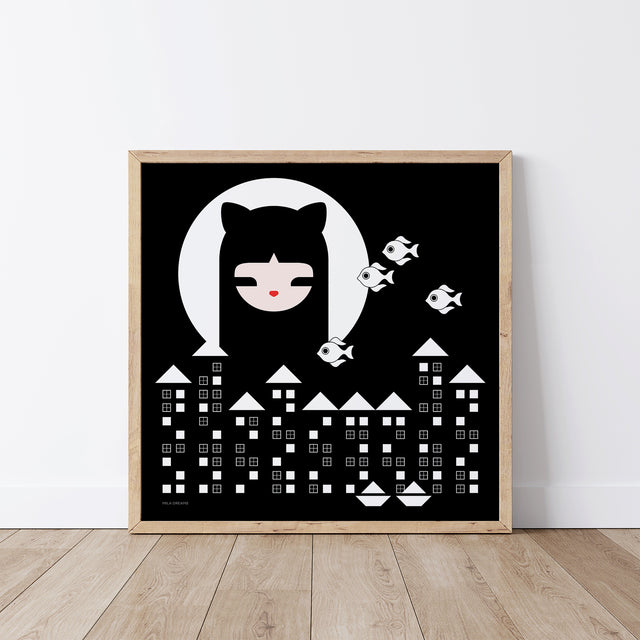 Cat in the Moonlight
