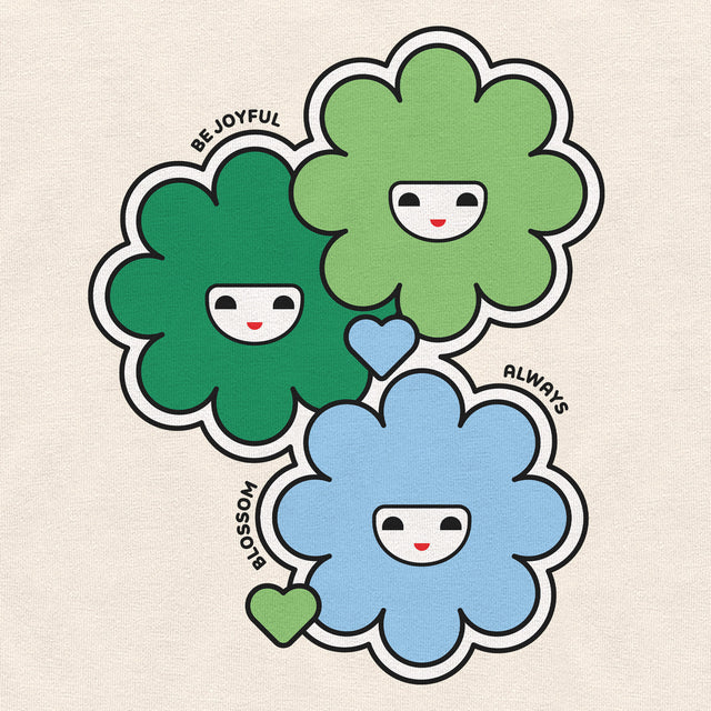 Happy Flowers Green Youth T-Shirt
