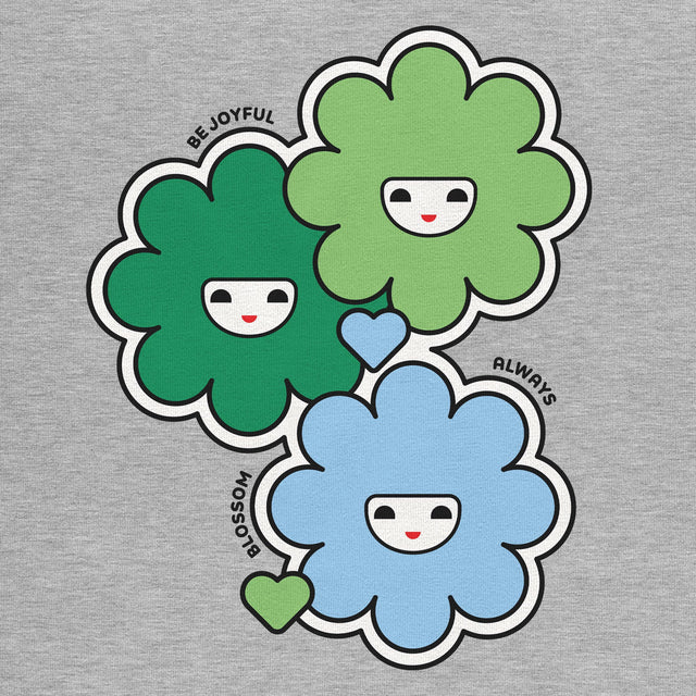 Happy Flowers Green Youth T-Shirt