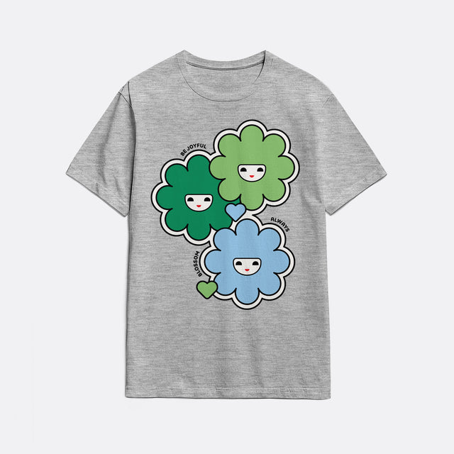 Happy Flowers Green Youth T-Shirt