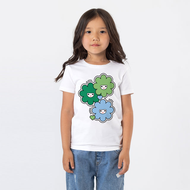 Happy Flowers Green Youth T-Shirt