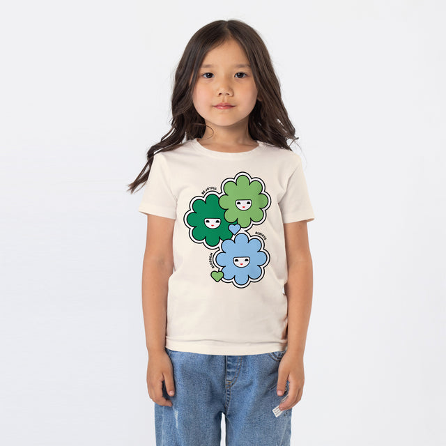Happy Flowers Green Youth T-Shirt