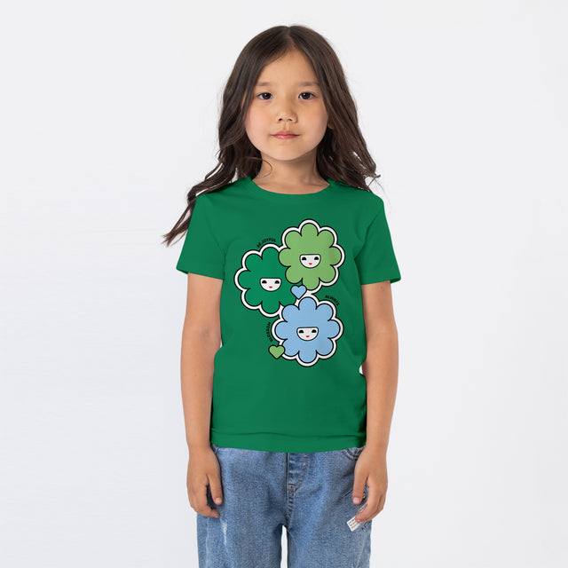 Happy Flowers Green Youth T-Shirt