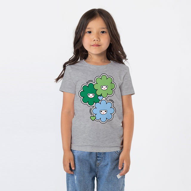 Happy Flowers Green Youth T-Shirt