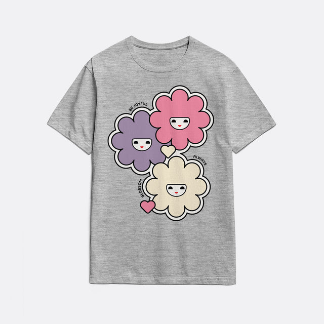 Happy Flowers Pink Youth T-Shirt