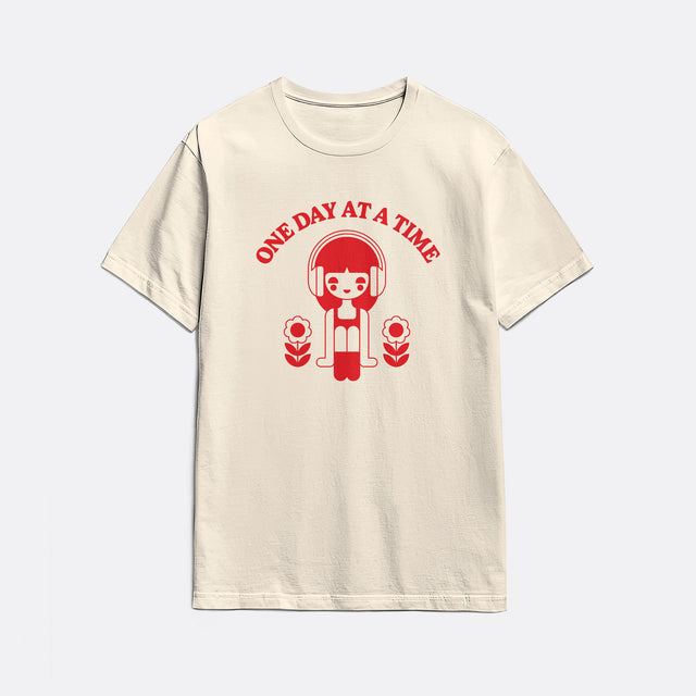 One Day at a Time Red Graphic Youth T-Shirt
