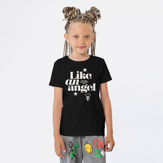 Like An Angel White Graphic Youth T-Shirt